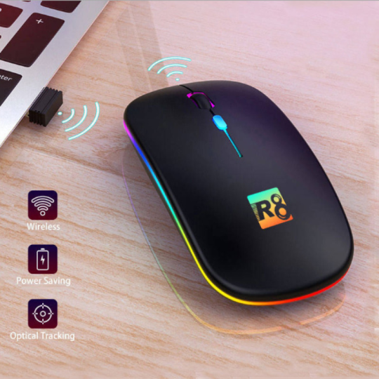 Chuột Máy Tính Không Dây Pin Sạc R8 A6